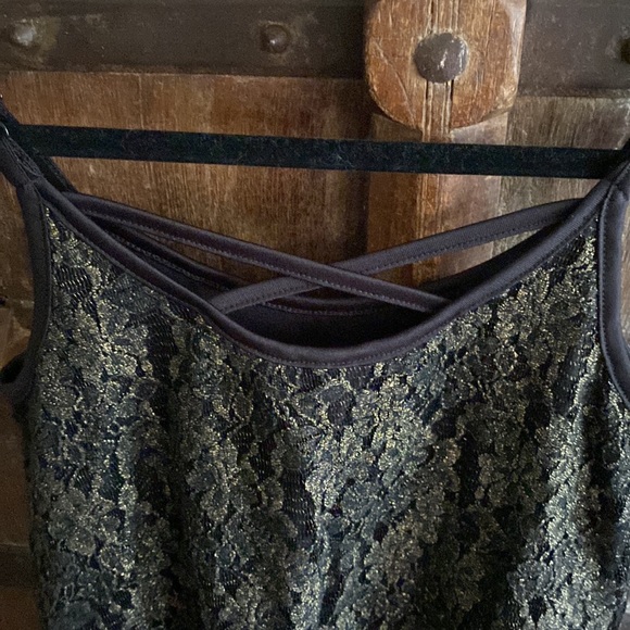 Y2K lace gold and black tank top - Picture 6 of 8